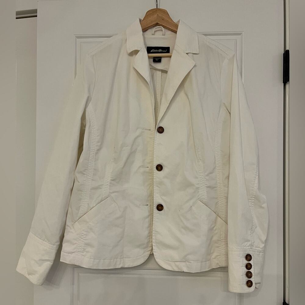 Women’s Eddie Bauer white stretch utility jacket size XL - Picture 2 of 10